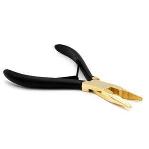Pince coupante à kératine de qualité supérieure pour extensions capillaires, en acier inoxydable avec poignée noire antidérapante pour une utilisation facile - Product Image 1