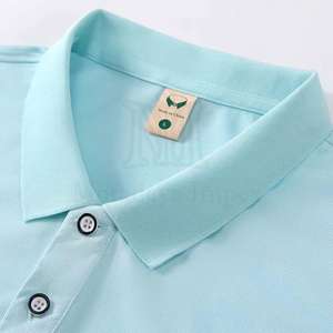 Camiseta Polo informal transpirable en blanco, camisetas de cuello de alta calidad para hombres, camiseta Polo de punto de Color sólido para hombres, Camisa Polo Masculina - Product Image 2