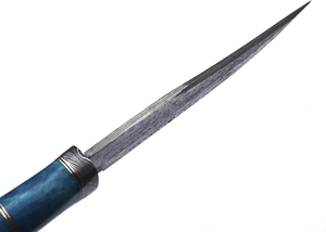 New OEM Handmade Damascus Steel Hunting <b>Knife</b> with Camel <b>Bone</b> <b>Handle</b> Fine Leather Sheath for Outdoor - Product Image 4