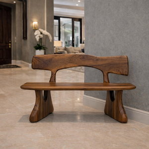Banc d'extérieur Luxali C008 en noyer massif, fabriqué à la main, design moderne, écologique, durable, 3 places, prix usine. - Product Image 1