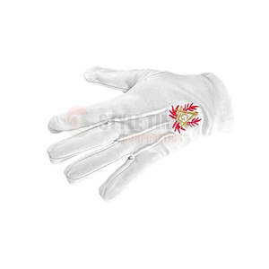 Elegantes Guantes Masónicos con Acabado Liso y Diseño Ligero para Reuniones de Logias, Ceremonias y Ocasiones Especiales - Product Image 4