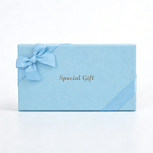 Boîte cadeau pour photographe en lin beige crème pour le rangement d'impressions photo sur tissu, avec clé USB en verre cristal - Product Image 2