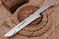 Couteau à lame fixe en acier au carbone personnalisable de 8 pouces, pointe tombante, multifonctionnel, pour la survie, le camping, la chasse, les sports de plein air