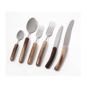 Juego de Cubiertos de Acero Inoxidable Pulido con Mango de Cuerno Natural, Estilo Occidental, 5 Piezas, para Decoración de Cocina y Hogar - Product Image 2