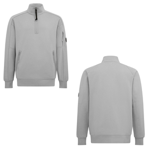 Nuevas sudaderas básicas con media cremallera para niños a bajo precio, de secado rápido, estilo urbano, sudaderas con media cremallera para hombre en color liso. - Product Image 1