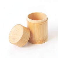 Meilleure vente de boîte à thé en bambou naturel tube de rangement avec couvercle logo personnalisé biodégradable fabriqué au Vietnam