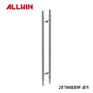 Modern 1000mm Natural Finish Unsealed Brass Knurled H Handle Manufactory Long Ladder Push Pull for Hotel or Apartment Doors - Product Image 5