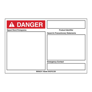 Etiquetas GHS Autoadhesivas para Escribir, 4x6 Pulgadas, Etiquetas de Seguridad Química Duraderas - Product Image 1