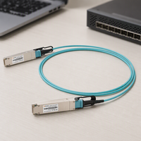 Câble optique actif AOC à connecteur OSFP à ailettes compatible NVIDIA Mellanox 800G pour Quantum-2 InfiniBand NDR