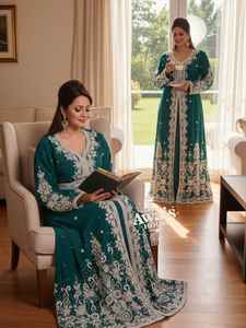 Dubai Muslim Tradition Islamic Clothing Long Sleeves Kaftan <b>Abaya</b> Jubbah Womens Fashion Floor Length Plus Size - Product Image 5