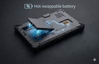 Tableta Robusta ODM/OEM de 10.1 Pulgadas con Windows 11, 700nits, 4G/WiFi 5/GPS/BT, NFC, Batería Intercambiable en Caliente, PC Industrial Resistente al Agua IP65