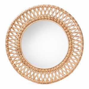 Round rattan wall <b>hanging</b> <b>mirror</b> great quality decorative <b>mirrors</b> bathroom bedroom essentials - Product Image 5