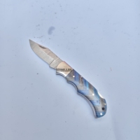 Arka Kilitli Şam Çelik Cep Bıçağı Pakka Ahşap Saplı Katlanır Bıçak Kampçılık Avlanma Deri Soyma EDC Bıçağı Dış Mekan Aracı için İdeal