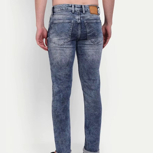 Men's Jeans Denim Pants Slim Fit Long Comfortable Solid Color Men Denim Pants with Pockets Wholesale Custom Design jeans - Product Image 2