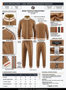 Survêtement unisexe marron à manches longues avec fermeture éclair, vêtements de sport décontractés avec poches latérales, coupe régulière, motif rayé, automne - Product Image 4