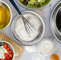 Ensemble de bols en marbre empilables, polis, écologiques, réutilisables, pour la préparation des aliments, pour la maison, les restaurants et les commerces, au meilleur prix.