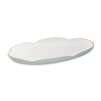 Plateau de service en métal multifonctionnel avec finition émail vibrante, idéal pour servir le petit-déjeuner ou décorer la table basse
