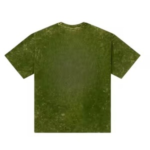 T-shirt unisexe en coton épais délavé coupe classique style streetwear pour homme, qualité supérieure, personnalisable OEM sur le devant, respirant, manches courtes - Product Image 1