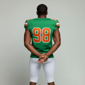 Nouveau style unisexe, maillot de football américain vert uni, uniformes à col en V, manches courtes, respirant, anti-transpiration - Product Image 6