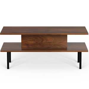 โต๊ะกาแฟไม้เอ็นจิเนียร์ดีไซน์ทันสมัย Eatame พร้อมขาโลหะ สำหรับวางโซฟา/โต๊ะกลาง - Product Image 5