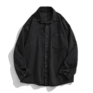Chemise en jean classique de style western pour homme - Coupe ajustée, boutons pression, bleu indigo, vente en gros - Product Image 6