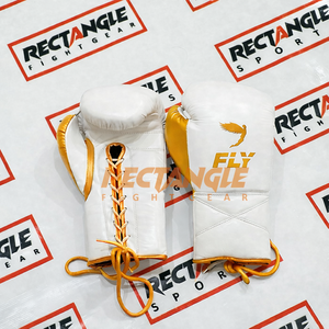 Guantes de Boxeo Profesionales de Alta Calidad Hechos a Medida, de Cuero Genuino, para Muay Thai, Kickboxing, con Cordones, para Entrenamiento al Aire Libre - Product Image 1