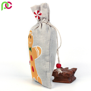 Sac pochette à cordon en jute/toile de jute de haute qualité emballage cadeau de retour polyvalent de l'Inde pour les achats de Noël - Product Image 6