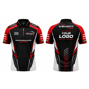 Camiseta Polo de Carreras Personalizada con Logotipo, Tejido Transpirable de Alto Rendimiento, Manga Corta, Producción OEM/ODM de Fábrica - Product Image 1