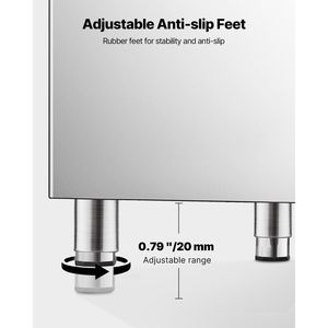 Contenitore per Ghiaccio Commerciale con Capacità di 300 LBS, Piedini in Gomma Antiscivolo Regolabili per Secchielli di Ghiaccio e Vasche per Bevande - Product Image 3