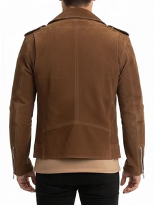 <b>Men</b>’s Brown Suede <b>Biker</b> <b>Jacket</b> Classic Motorcycle Riding Leather <b>Jacket</b> - Product Image 3