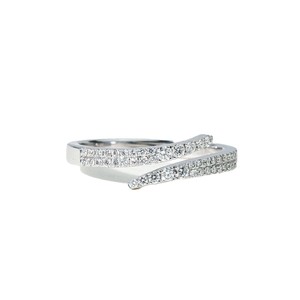 Bague ouverte ajustable empilable en or massif 10K 14K 18K certifiée IGI avec diamant de laboratoire rond et motif serpent pavé de griffes - Product Image 3