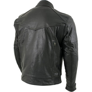 SAMROZ SPORTS Leather Men's <b>Racer</b> Style Collarless Premium Leather Motorcycle Biker Riders <b>Jackets</b> - Product Image 5