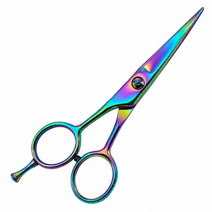 Top Sale Titanium Coated Hair Cutting Scissors Stainless Steel Barber Hairdressing <b>Shears</b> Salon Tool - Product Image 2