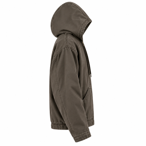 Chaqueta Casual para Hombre con Capucha y Cierre, Forro Polar Grueso, Corte Holgado, Abrigo de Invierno - Product Image 5