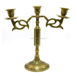 Portavelas cónico de aluminio 3 con portavelas cónico de metal con acabado dorado para decoración de iluminación del hogar - Product Image 3