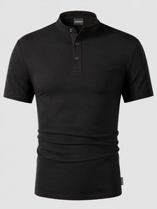 Camiseta de Manga Corta para Hombre Webson, Tejido Jersey, Estampado por Transferencia de Calor, Color Sólido, Transpirable, Corte Casual Elegante, Beige, Venta al Por Mayor - Product Image 4