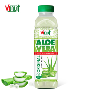 Low Calories Aloe Vera <b>Drink</b> 500ml Vinut Real Pulp PET Bottle Natural Beverage Private Label Service Vietnam Export Factory - Product Image 1