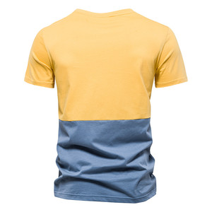 T-shirt décontracté pour homme à manches courtes, col rond, tricoté, coupe classique, design uni, coton/fibre de bambou, respirant, séchage rapide - Product Image 4