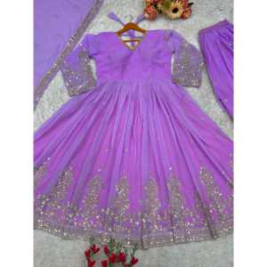 ชุดราตรี anarkali ชุดราตรีและกางเกงมีสไตล์สำหรับใส่ไปงานปาร์ตี้ - Product Image 4
