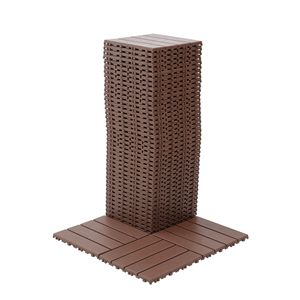 44 Pack Plastic <b>Interlocking</b> Deck <b>Tiles</b> 12\"x12\" Square Waterproof Outdoor Patio Decking <b>Tiles</b> for All Weather Use - Product Image 6