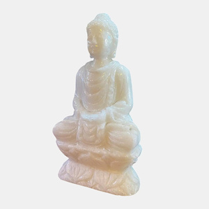 พระพุทธรูปหยกขาวขัดเงา ของตกแต่งหินสำหรับทำสมาธิเซน ของขวัญ - Product Image 3