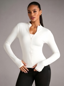 Chaqueta de Yoga para Mujer, Transpirable, para Ejercicio, Gimnasio, con Logotipo Personalizado, OEM, ODM, Marca Privada, Fabricante Mayorista - Product Image 4