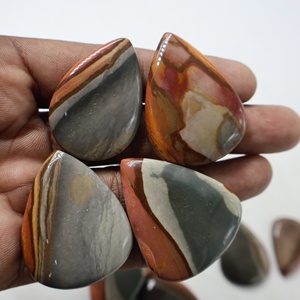 2025 venta al por mayor a granel Natural policromado jaspe cabujón corte ovalado curación cristal piedra preciosa Chakra espiritual piedras preciosas sueltas - Product Image 1