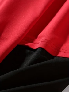<b>Top</b> Trending Simple Plain Custom Shirt Unisex Red Black Contrast Biohazard Gas Mask Print Long Sleeve Shirt Double <b>Layer</b> Sleeves - Product Image 2
