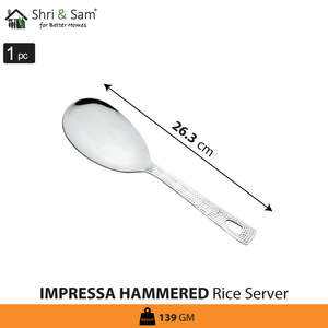 Impressa Hammered Stainless Steel Rice Server <b>Dessert</b> <b>Tools</b> - Product Image 2
