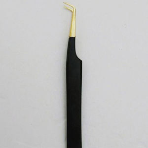 Juego de 4 Pinzas Profesionales de Acero Inoxidable para Extensión de Pestañas - Product Image 4