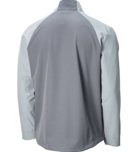Sudadera Gris para Hombre con Cierre de Cremallera, Manga Raglán, Cuello Alto, Informal, Transpirable, de Punto, Poliéster, Corte Regular, Color Sólido, Otoño - Product Image 1