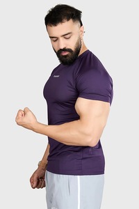 mens compression shirt gym fitness athletic wear quick dry stretch fabric training workout tee activewear supplier - Product Image 6
