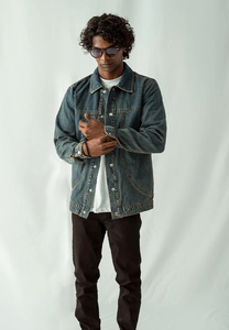 Designs Men's Custom Size <b>Denim</b> <b>Jacket</b> Casual Style Fashionable <b>Denim</b> Solid Color Jeans <b>Jacket</b> OEM Serviced with cheap quality - Product Image 5