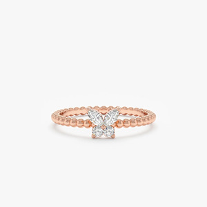 Anillo de Oro Blanco de 14K con Diamantes Cultivados en Laboratorio en Forma de Mariposa - Product Image 2